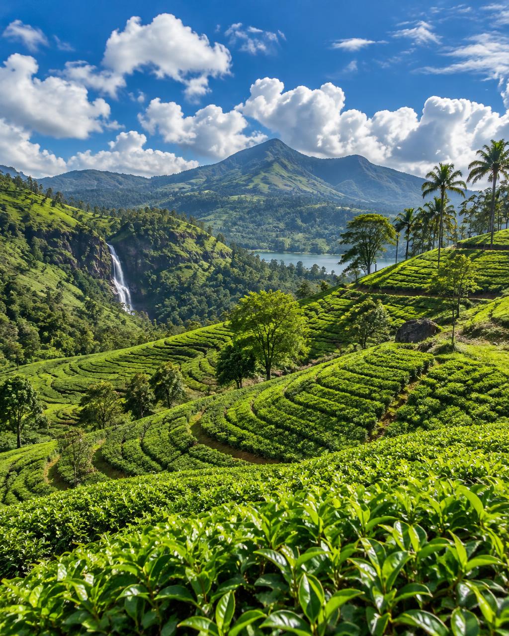 Lush tea terraces in Sri Lanka’s highlands