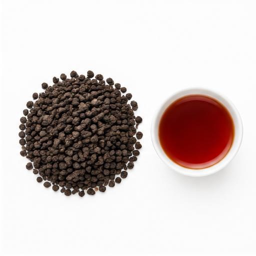 Illustrative Wayanad CTC Tea loose tea and cup on white