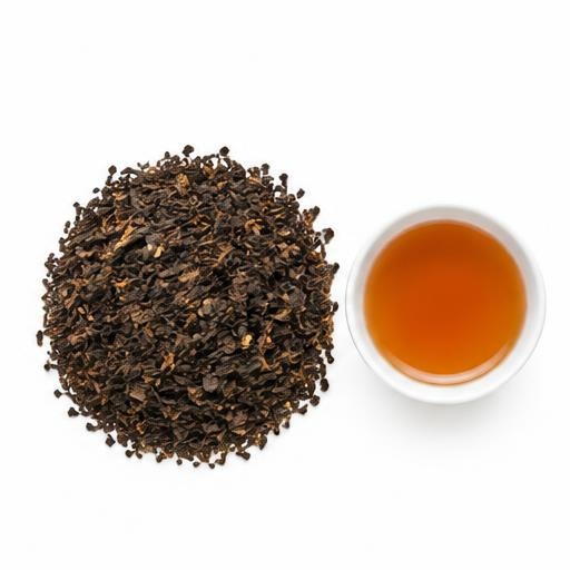 Illustrative Uda Pussellawa BOP loose tea and cup on white