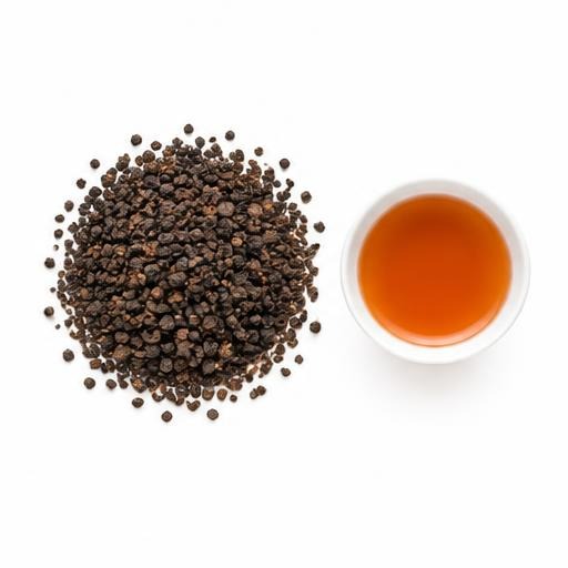 Illustrative Teza Highland CTC loose tea and cup on white